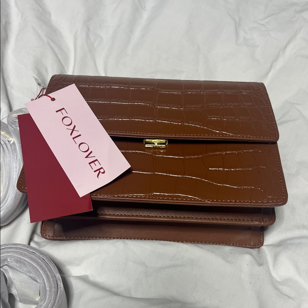 Brown Crocodile Pattern Women's Bag Foxlover